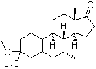 结构式 CAS# 88247-84-1, 7alpha-甲基-3,3-二甲氧基-5(10)-雄烯-17-酮; 替勃龙中间体