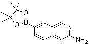 structure of CAS# 882670-92-0, 2-Aminoquinazoline-6-boronic acid pinacol ester;6-(4,4,5,5-Tetramethyl-1,3,2-dioxaborolan-2-yl)-2-quinazolinamine