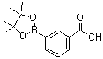 2-Methyl-3-(4,4,5,5-tetramethyl-1,3,2-dioxaborolan-2-yl)benzoic acid molecular structure (CAS 882678-82-2)