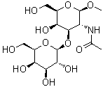 Methyl 2-(acetylamino)-2-deoxy-3-O-beta-D-galactopyranosyl-beta-D-galactopyranoside molecular structure (CAS 88274-25-3)