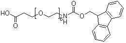结构式 CAS# 882847-34-9, 5,8,11,14,17,20-六氧杂-2-氮杂二十三碳二酸 1-(9H-芴-9-基甲基)酯