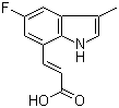 (2E)-3-(5-Fluoro-3-methyl-1H-indol-7-yl)-2-propenoic acid molecular structure (CAS 882999-50-0)