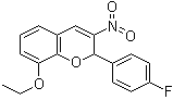 structure of CAS# 883046-50-2, 8-Ethoxy-2-(4-fluorophenyl)-3-nitro-2H-1-benzopyran