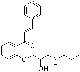 1-[2-[2-Hydroxy-3-(propylamino)propoxy]phenyl]-3-phenyl-2-propen-1-one molecular structure (CAS 88308-22-9)
