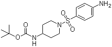 [1-(4-氨基苯磺酰基)哌啶-4-基]氨基甲酸叔丁酯分子结构 (CAS 883106-52-3)