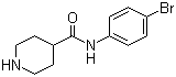 N-(4-溴苯基)哌啶-4-甲酰胺分子结构 (CAS 883106-57-8)