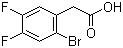 2-Bromo-4,5-difluorophenylacetic acid molecular structure (CAS 883502-07-6)