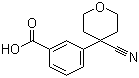 3-(4-Cyanotetrahydro-2H-pyran-4-yl)benzoic acid molecular structure (CAS 884001-10-9)