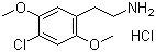 结构式 CAS# 88441-15-0, 2,5-二甲氧基-4-氯苯乙胺盐酸盐