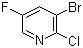 structure of CAS# 884494-36-4, 3-Bromo-2-chloro-5-fluoropyridine