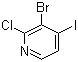 3-Bromo-2-chloro-4-iodopyridine molecular structure (CAS 884494-53-5)