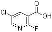 structure of CAS# 884494-57-9, 5-Chloro-2-fluoro-3-pyridinecarboxylic acid