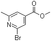 2-Bromo-6-methylisonicotinic acid methyl ester molecular structure (CAS 884494-71-7)