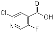2-Chloro-5-fluoro-4-pyridinecarboxylic acid molecular structure (CAS 884494-74-0)