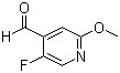 structure of CAS# 884495-12-9, 5-Fluoro-2-methoxypyridine-4-carboxaldehyde