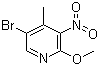 5-Bromo-2-methoxy-3-nitro-4-picoline molecular structure (CAS 884495-14-1)