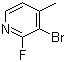 3-Bromo-2-fluoro-4-methylpyridine molecular structure (CAS 884495-46-9)