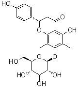 (2S)-7-(beta-D-Glucopyranosyloxy)-2,3-dihydro-5-hydroxy-2-(4-hydroxyphenyl)-6,8-dimethyl-4H-1-benzopyran-4-one molecular structure (CAS 885044-12-2)