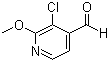 结构式 CAS# 885167-89-5, 3-氯-2-甲氧基-4-吡啶甲醛