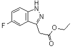 structure of CAS# 885271-93-2, 5-Fluoro-1H-indazole-3-acetic acid ethyl ester