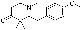 2-[(4-Methoxyphenyl)methyl]-1,3,3-trimethyl-4-piperidinone molecular structure (CAS 88532-25-6)