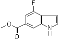 4-Fluoro-1H-indole-6-carboxylic acid methyl ester molecular structure (CAS 885518-27-4)