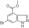 6-Bromo-4-indazolecarboxylic acid methyl ester molecular structure (CAS 885518-49-0)