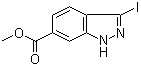 Methyl 3-iodo-1H-indazole-6-carboxylate molecular structure (CAS 885518-82-1)