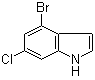 4-Bromo-6-chloro-1H-indole molecular structure (CAS 885519-23-3)