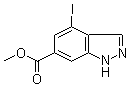 4-Iodo-1H-indazole-6-carboxylic acid methyl ester molecular structure (CAS 885519-33-5)