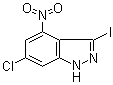 6-Chloro-3-iodo-4-nitro-1H-indazole molecular structure (CAS 885519-97-1)