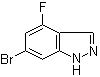 结构式 CAS# 885520-23-0, 6-溴-4-氟-1H-吲唑