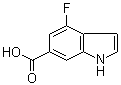 4-Fluoro-1H-indole-6-carboxylic acid molecular structure (CAS 885520-31-0)