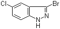 结构式 CAS# 885521-43-7, 3-溴-5-氯-1H-吲唑