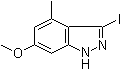 3-Iodo-6-methoxy-4-methyl-1H-indazole molecular structure (CAS 885521-45-9)