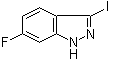6-Fluoro-3-iodo-1H-indazole molecular structure (CAS 885522-07-6)