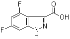 4,6-Difluoro-1H-indazole-3-carboxylic acid molecular structure (CAS 885523-11-5)