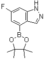 structure of CAS# 885698-71-5, 6-Fluoro-4-(4,4,5,5-tetramethyl-[1,3,2]dioxaborolan-2-yl)indazole