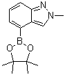 2-甲基-2H-吲唑-4-硼酸频哪醇酯分子结构 (CAS 885698-95-3)