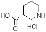 (R)-Piperidine-3-carboxylic acid hydrochloride molecular structure (CAS 885949-15-5)