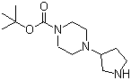4-(Pyrrolidin-3-yl)piperazine-1-carboxylic acid tert-butyl ester molecular structure (CAS 885959-36-4)