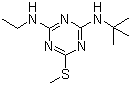 structure of CAS# 886-50-0, Terbutryn;2-tert-Butylamino-4-ethylamino-6-methylthio-1,3,5-triazine; 2-(tert-Butylamino)-4-(ethylamino)-6-(methylthio)-s-triazine; N-(1,1-dimethylethyl)-N'-ethyl-6-(methylthio)-1,3,5-triazine-2,4-diamine