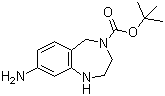structure of CAS# 886363-80-0, 4-Boc-8-amino-2,3,4,5-tetrahydro-1H-benzo[e][1,4]diazepine;8-Amino-1,2,3,5-tetrahydro-4H-1,4-benzodiazepine-4-carboxylic acid tert-butyl ester
