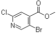 5-Bromo-2-chloro-4-pyridinecarboxylic acid methyl ester molecular structure (CAS 886365-28-2)