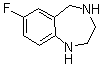 结构式 CAS# 886366-21-8, 7-氟-2,3,4,5-四氢-1H-1,4-苯并二氮杂卓