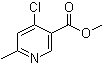 4-Chloro-6-methyl-3-pyridinecarboxylic acid methyl ester molecular structure (CAS 886372-05-0)