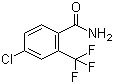 4-氯-2-(三氟甲基)苯甲酰胺分子结构 (CAS 886496-79-3)