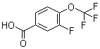 结构式 CAS# 886498-89-1, 3-氟-4-三氟甲氧基苯甲酸