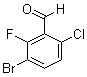 3-Bromo-6-chloro-2-fluorobenzaldehyde molecular structure (CAS 886615-30-1)