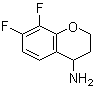 7,8-Difluoro-3,4-dihydro-2H-1-benzopyran-4-amine molecular structure (CAS 886762-83-0)